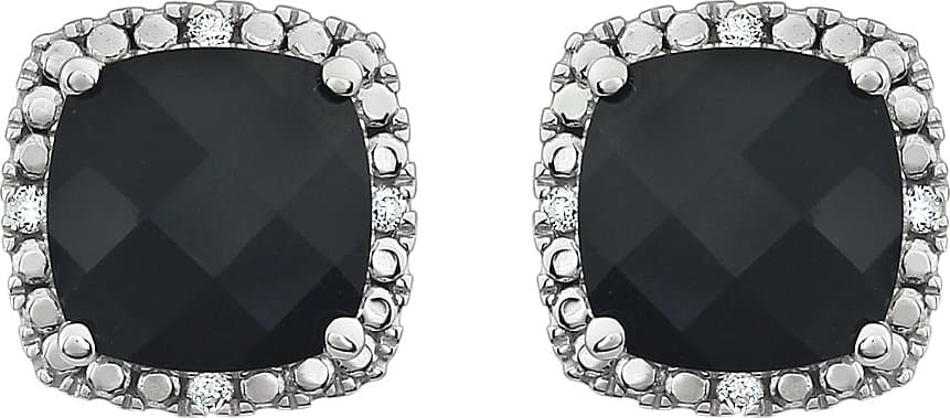 Cushion 4-Prong Halo-Style Earrings view 2