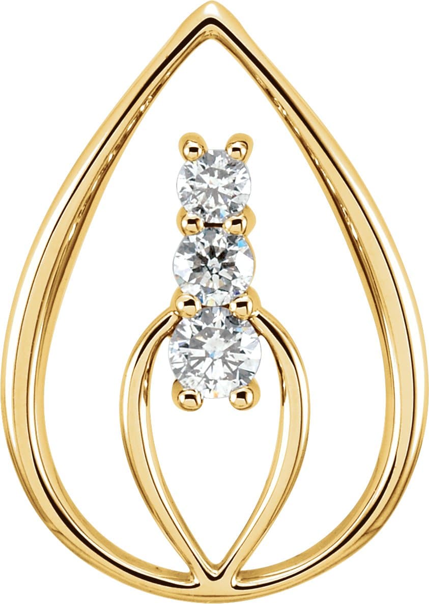 14K Yellow 1/2 CTW Natural Diamond Pendant