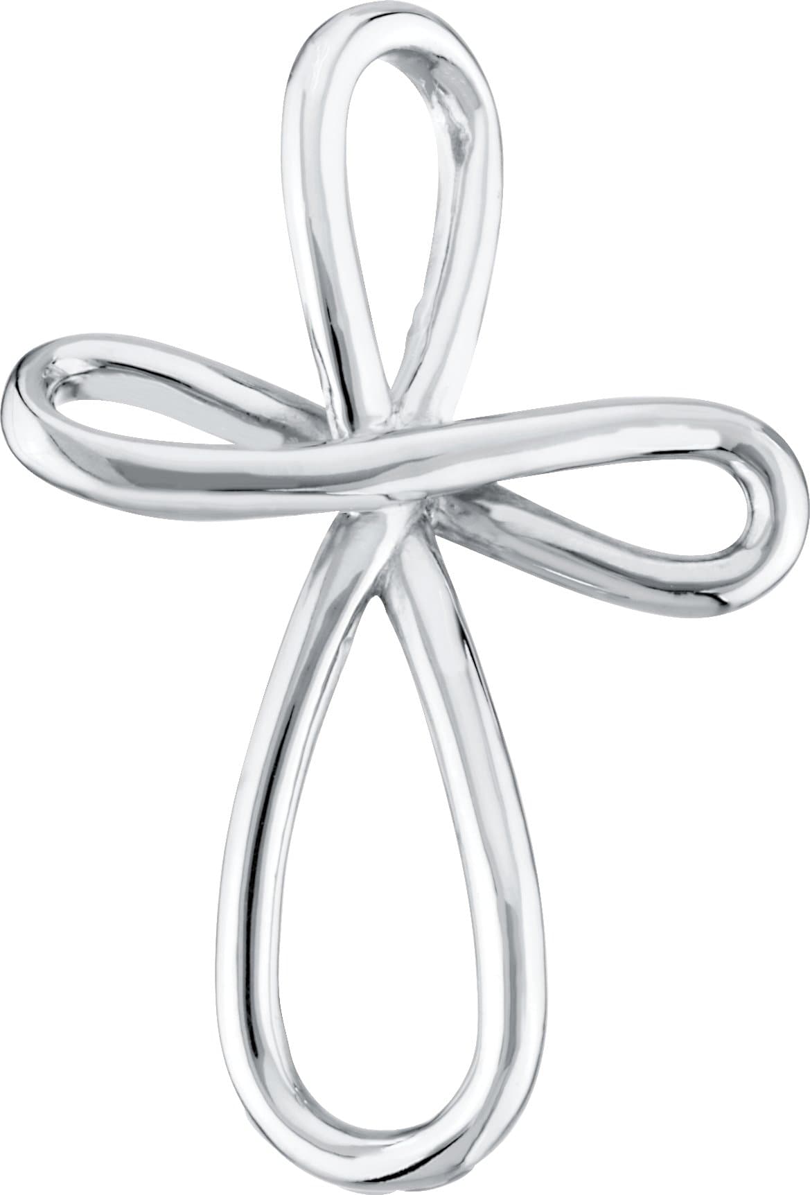 Sterling Silver Infinity-Inspired Cross Pendant