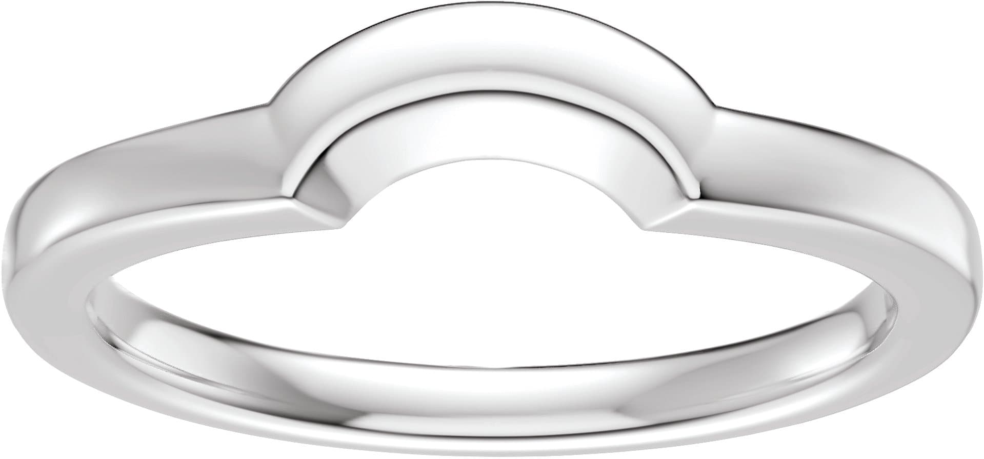 Solitaire Claw-Prong Bezel-Style Engagement Ring or Band view 3