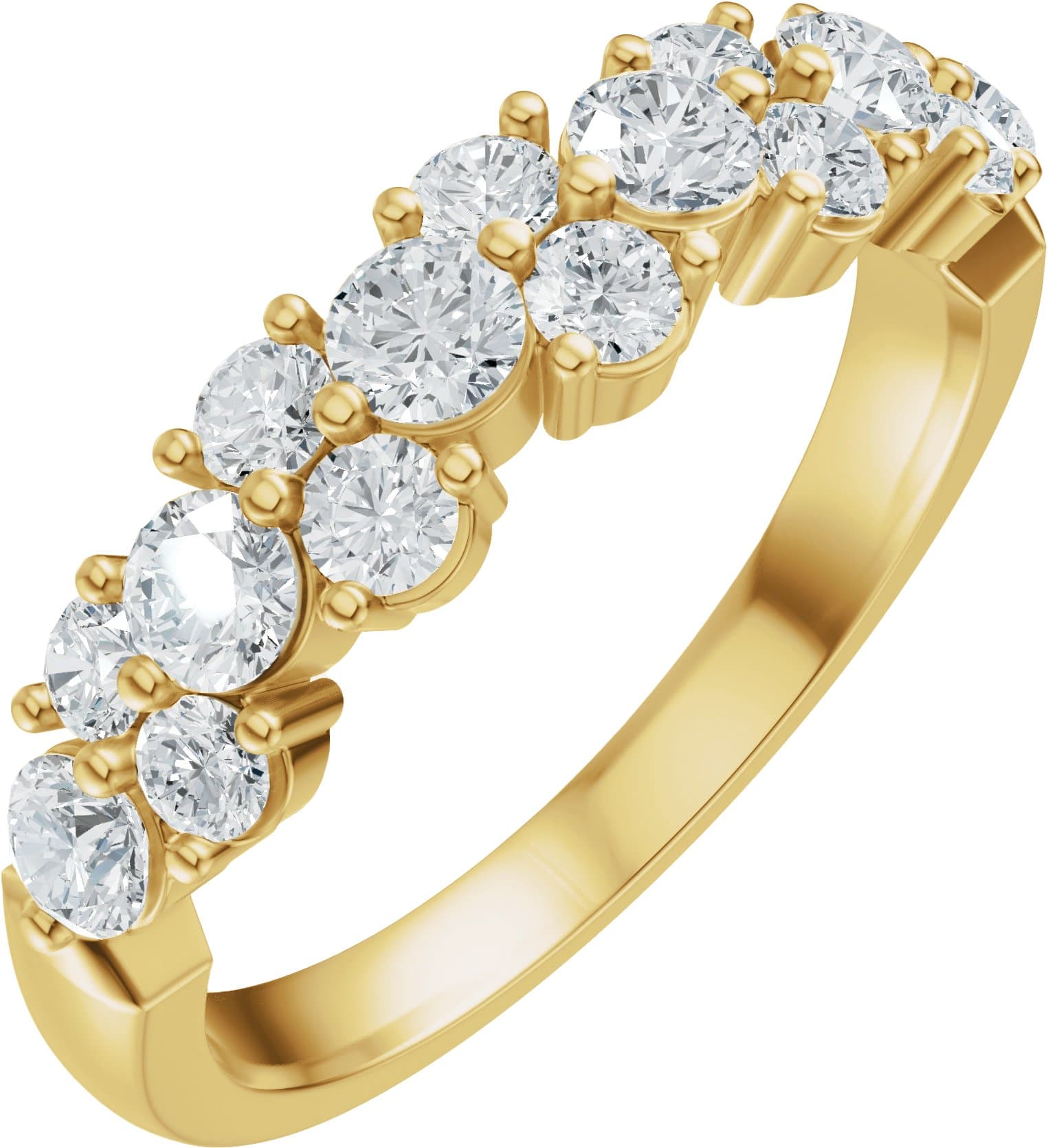 14K Rose 1 CTW Lab-Grown Diamond Anniversary Band