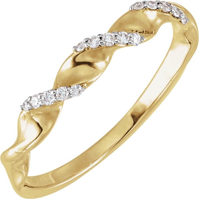 14K Rose .08 CTW Lab-Grown Diamond Anniversary Band