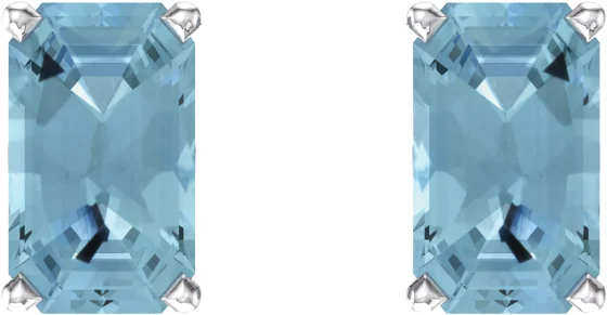 Emerald 4-Prong Scroll Setting® Stud Earrings, view 3