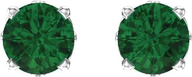 Round 4-Prong Scroll Setting® Stud Earrings, view 3