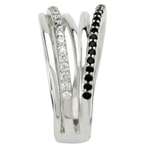 Accented Criss-Cross Ring view 3