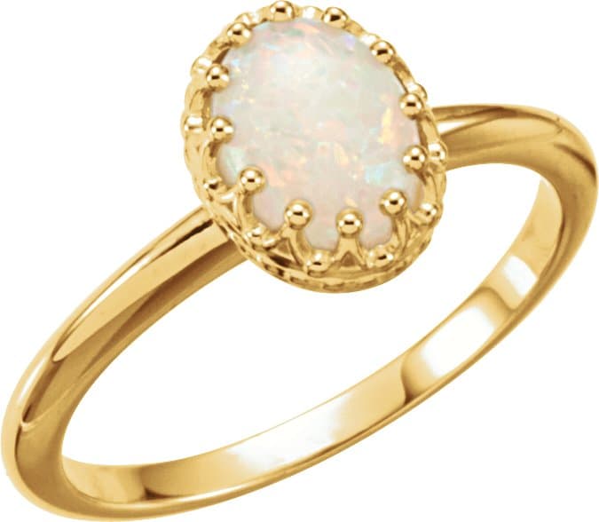 14K Rose Natural Pink Tourmaline Crown Ring