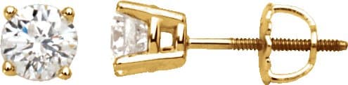 14K Rose 1 1/2 CTW Natural Diamond Stud Earrings