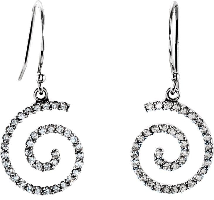 Accented Spiral Earrings view 2