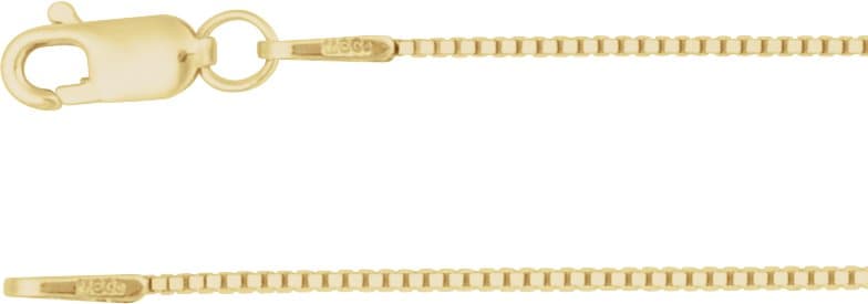 14K White .75 mm Box 20 Chain