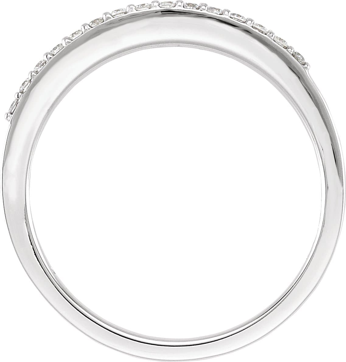 14K White 1/8 CTW Natural Diamond Anniversary Band view 2