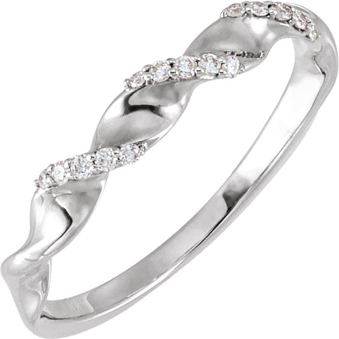 14K Rose .08 CTW Lab-Grown Diamond Anniversary Band