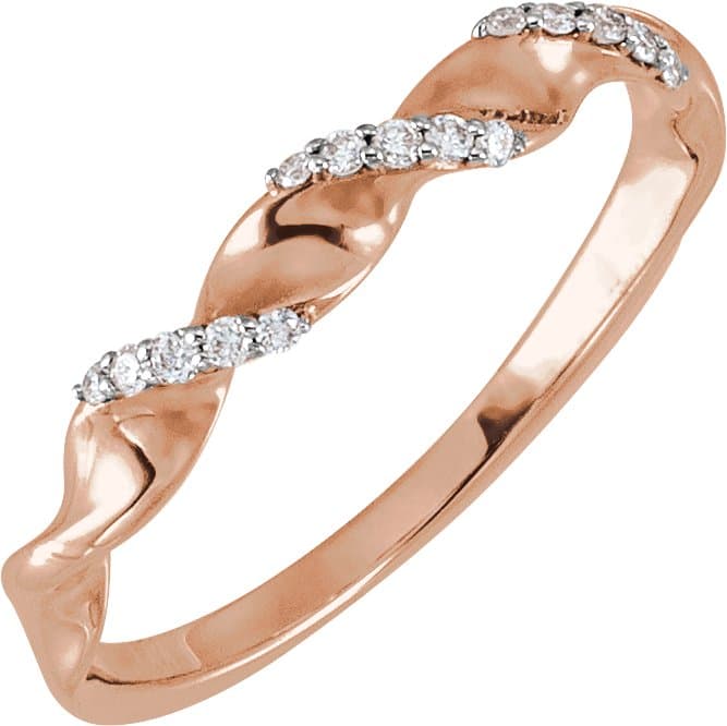 14K Rose .08 CTW Lab-Grown Diamond Anniversary Band