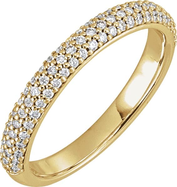 14K White Gold 1/3 CTW Natural Diamond Band