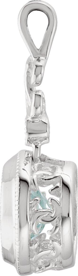 Bezel-Set Granulated Pendant view 2