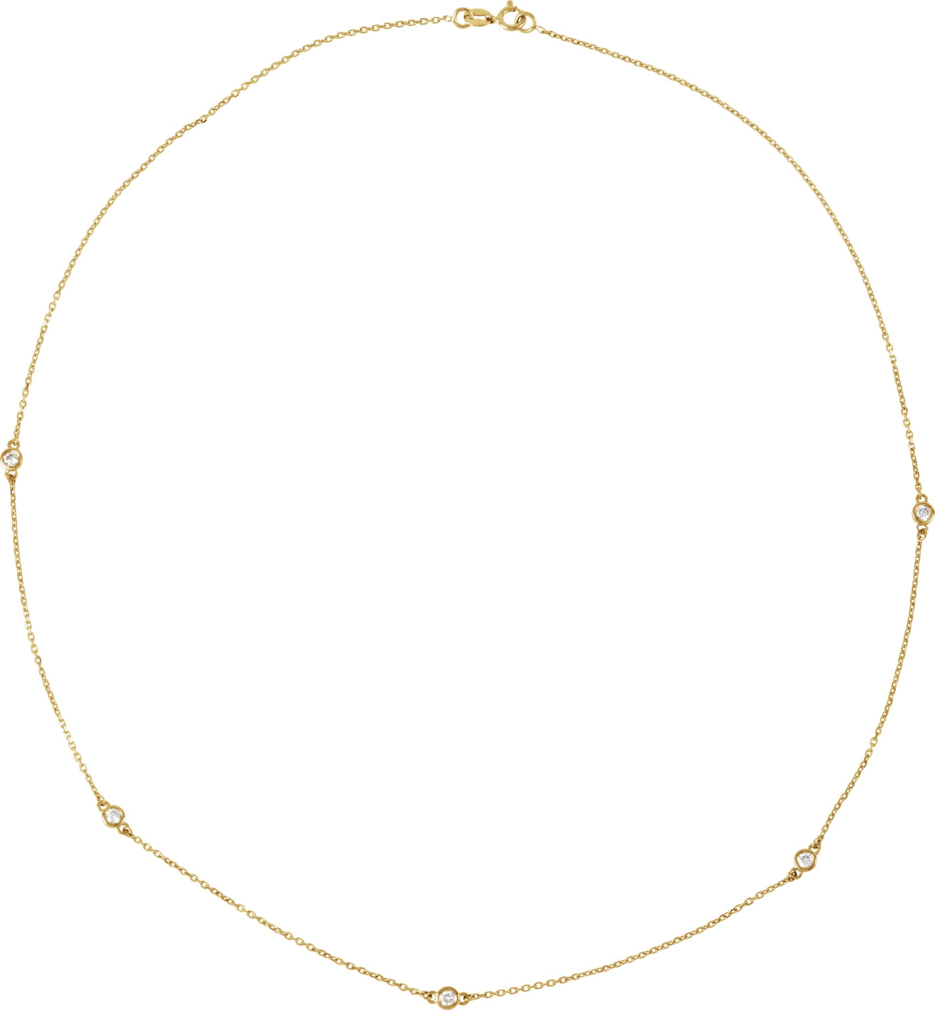14K Rose 1 3/4 CTW Natural Diamond 7-Station 24 Necklace
