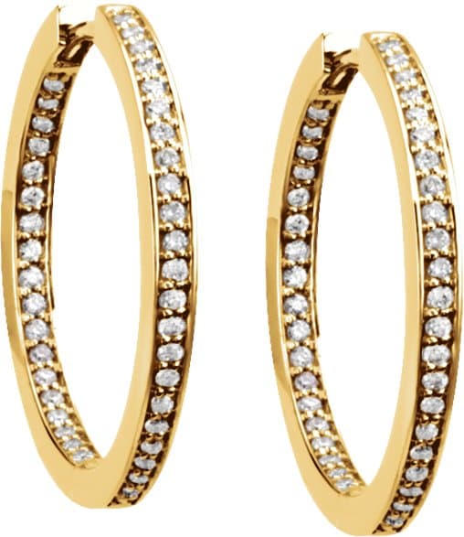 Inside-Outside Hoop Earrings view 2