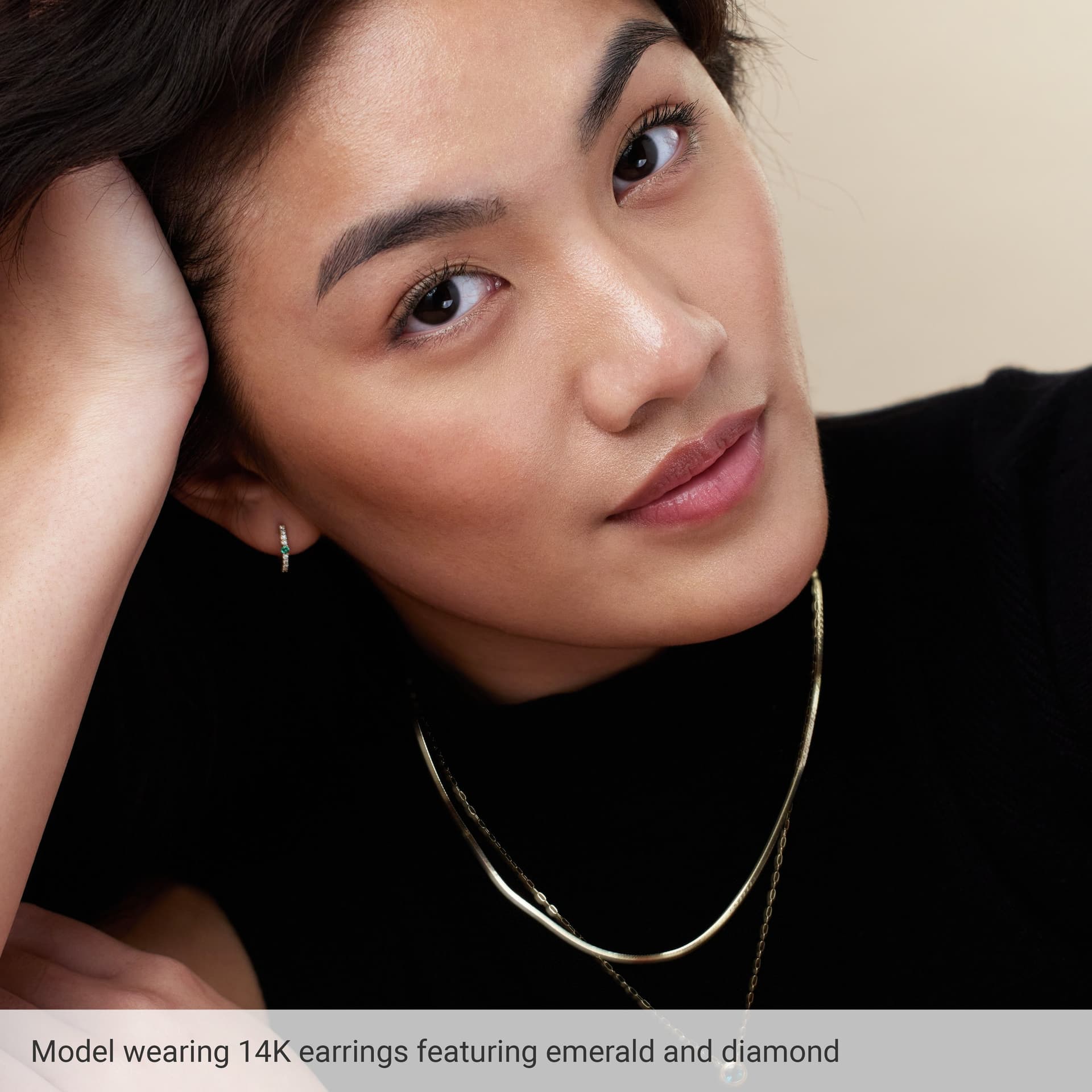 Accented Hoop Earrings view 3