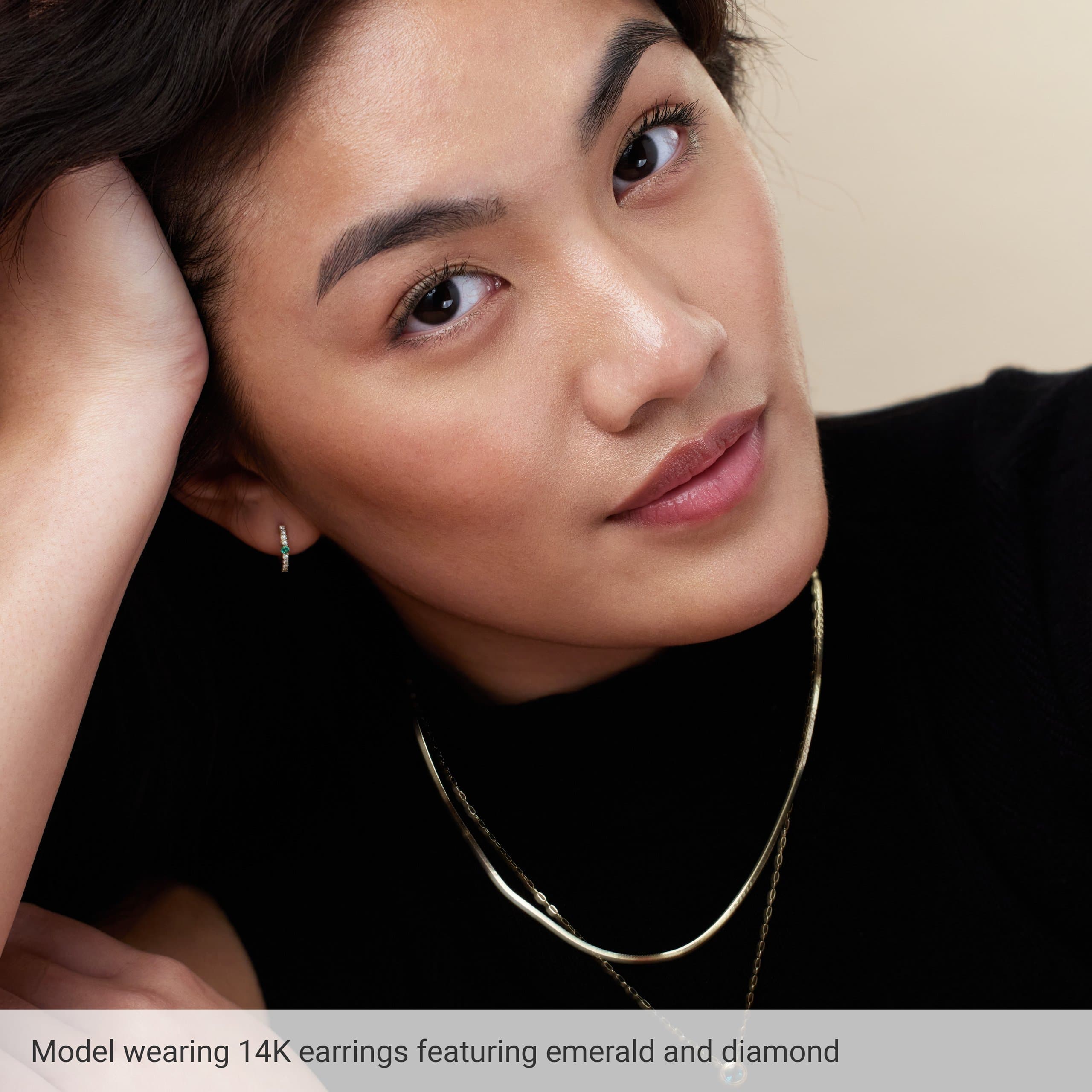 Accented Hoop Earrings view 3