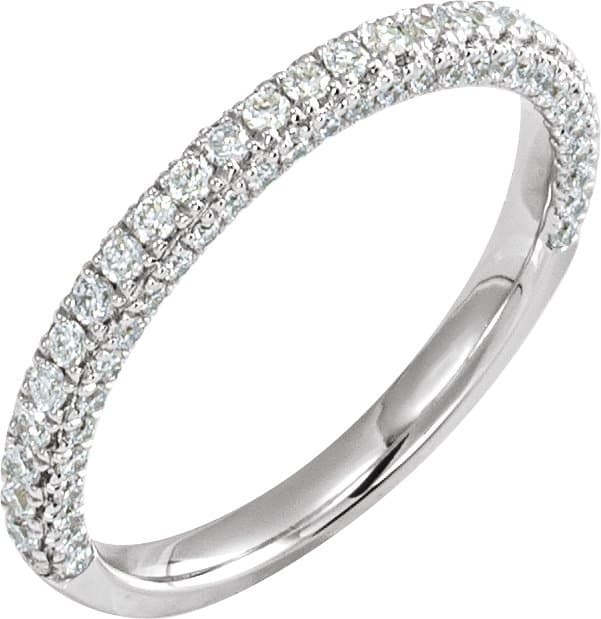 14K Rose 5/8 CTW Lab-Grown Diamond Matching Band