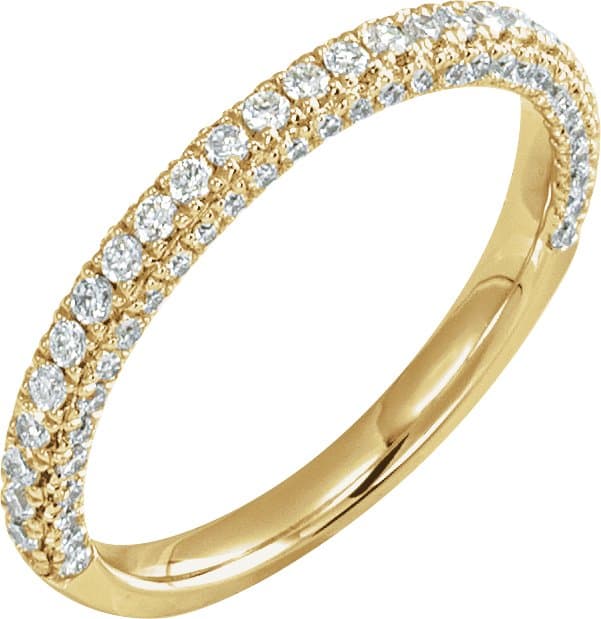 14K Rose 5/8 CTW Lab-Grown Diamond Matching Band