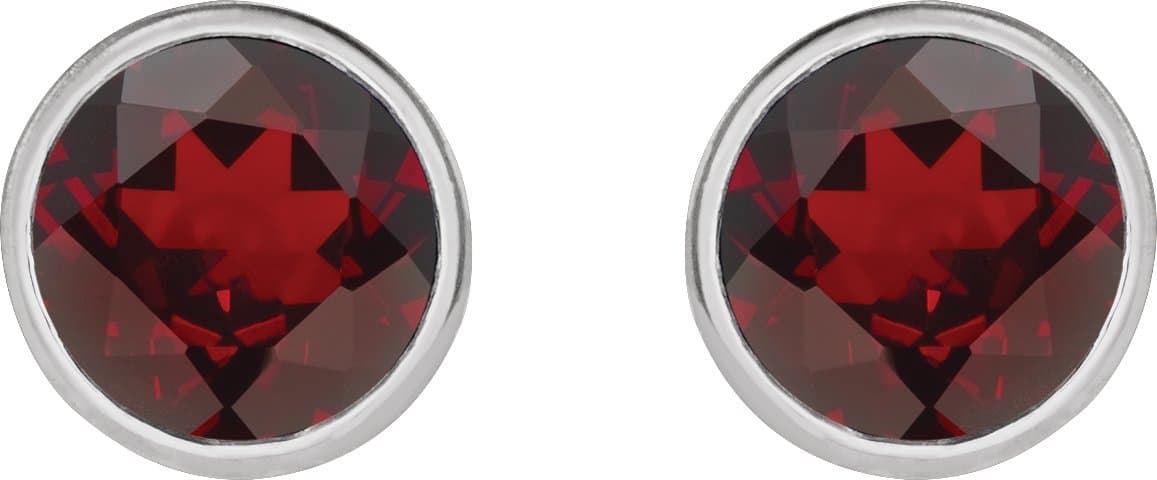 Bezel-Set Stud Earrings view 2