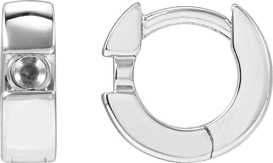 14K Yellow Gold 1/3 CTW Natural Diamond 15 mm Hinged Huggie Hoop Earrings