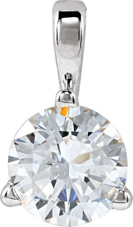 14K Rose Lab-Grown Aqua Sapphire Pendant