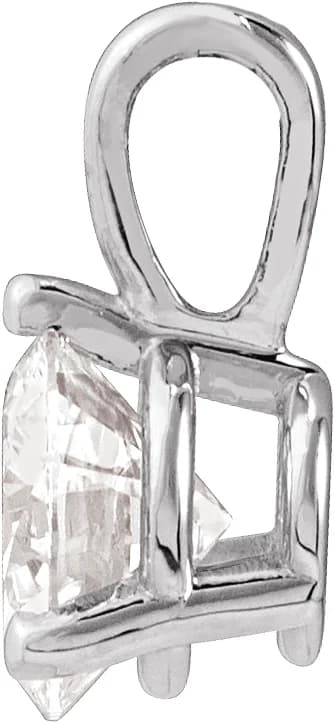 Lab-Grown Moissanite Solitaire Necklace in Platinum, view 3