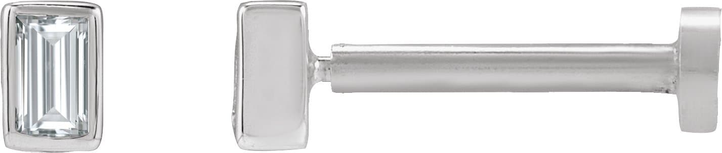 14K Rose .03 CT Lab-Grown Diamond Stud Earring