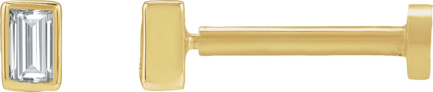 14K Rose .03 CT Lab-Grown Diamond Stud Earring