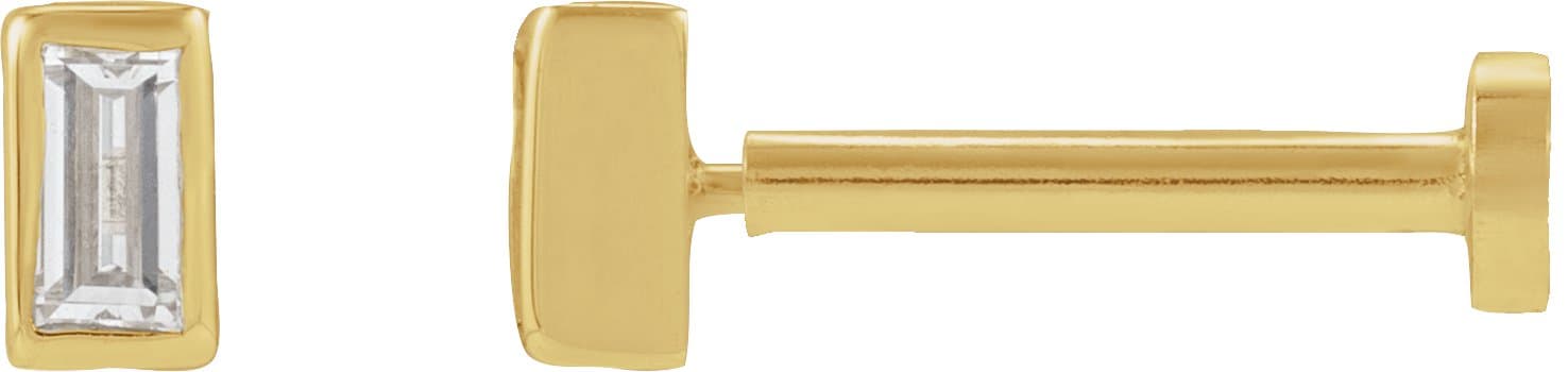 14K Rose .03 CT Lab-Grown Diamond Stud Earring