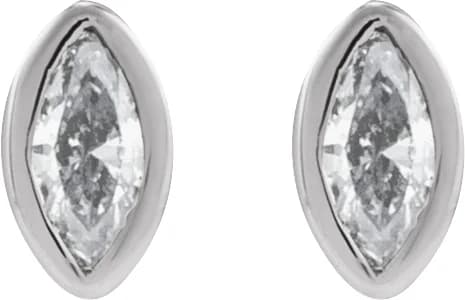 Marquise Bezel-Set Stud Earrings — view 3