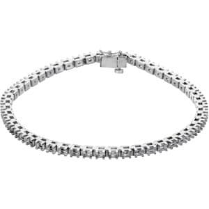 14K White Gold 2.7 mm Round Line 7 1/4" Bracelet Mounting