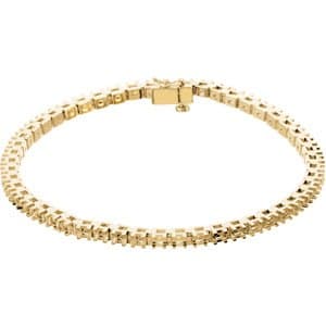 14K White Gold 2.7 mm Round Line 7 1/4" Bracelet Mounting