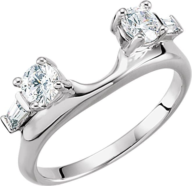 14K White 1/2 CTW Natural Diamond Wrap Style Enhancer
