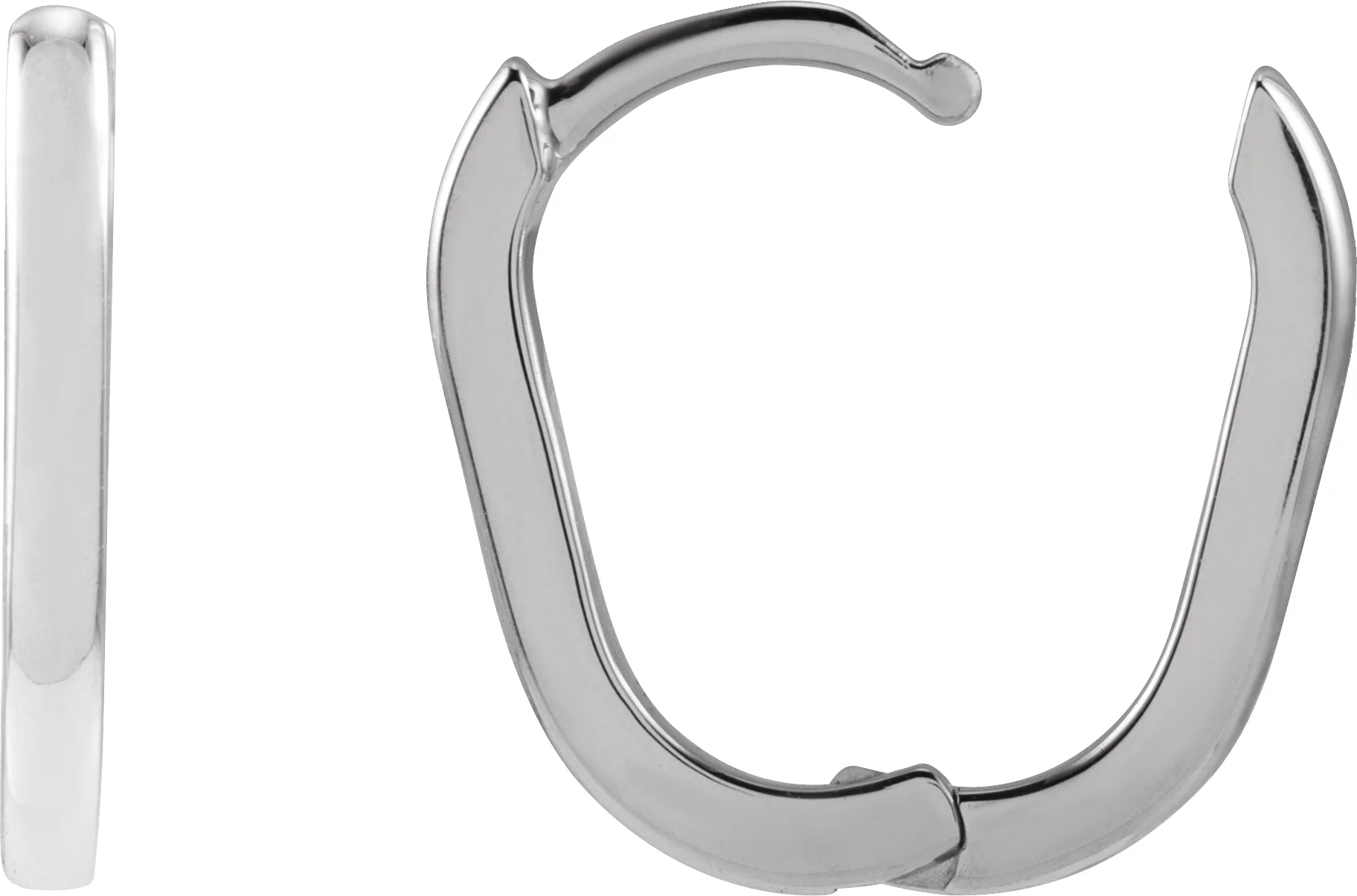 Elongated Hoop Earrings, view 4