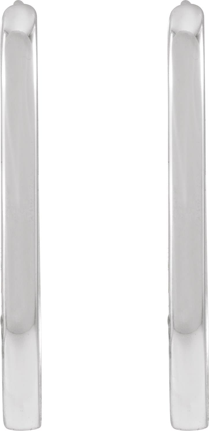 Elongated Hoop Earrings view 2