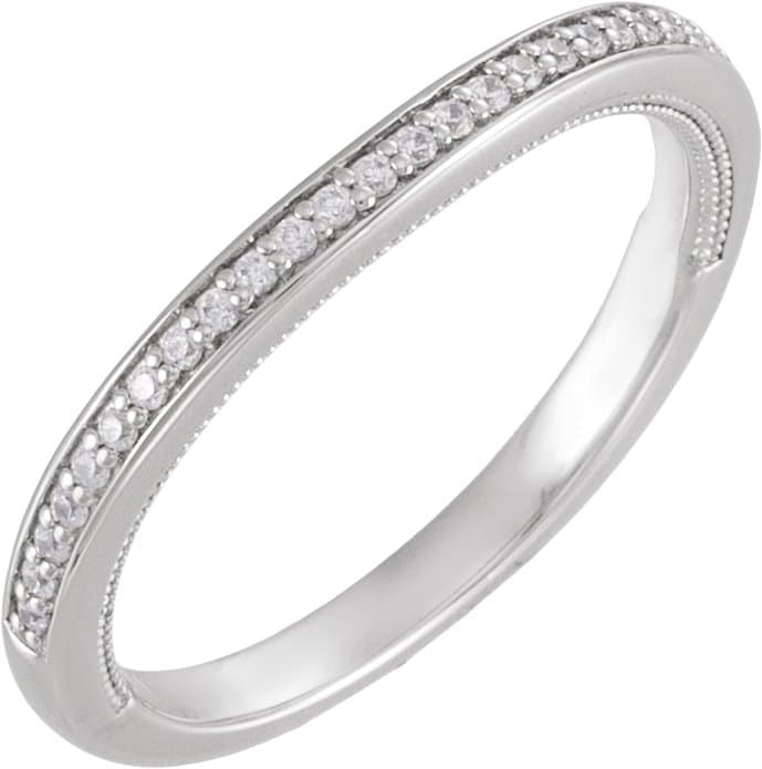 14K Rose Gold 1/6 CTW Lab-Grown Diamond Matching Band