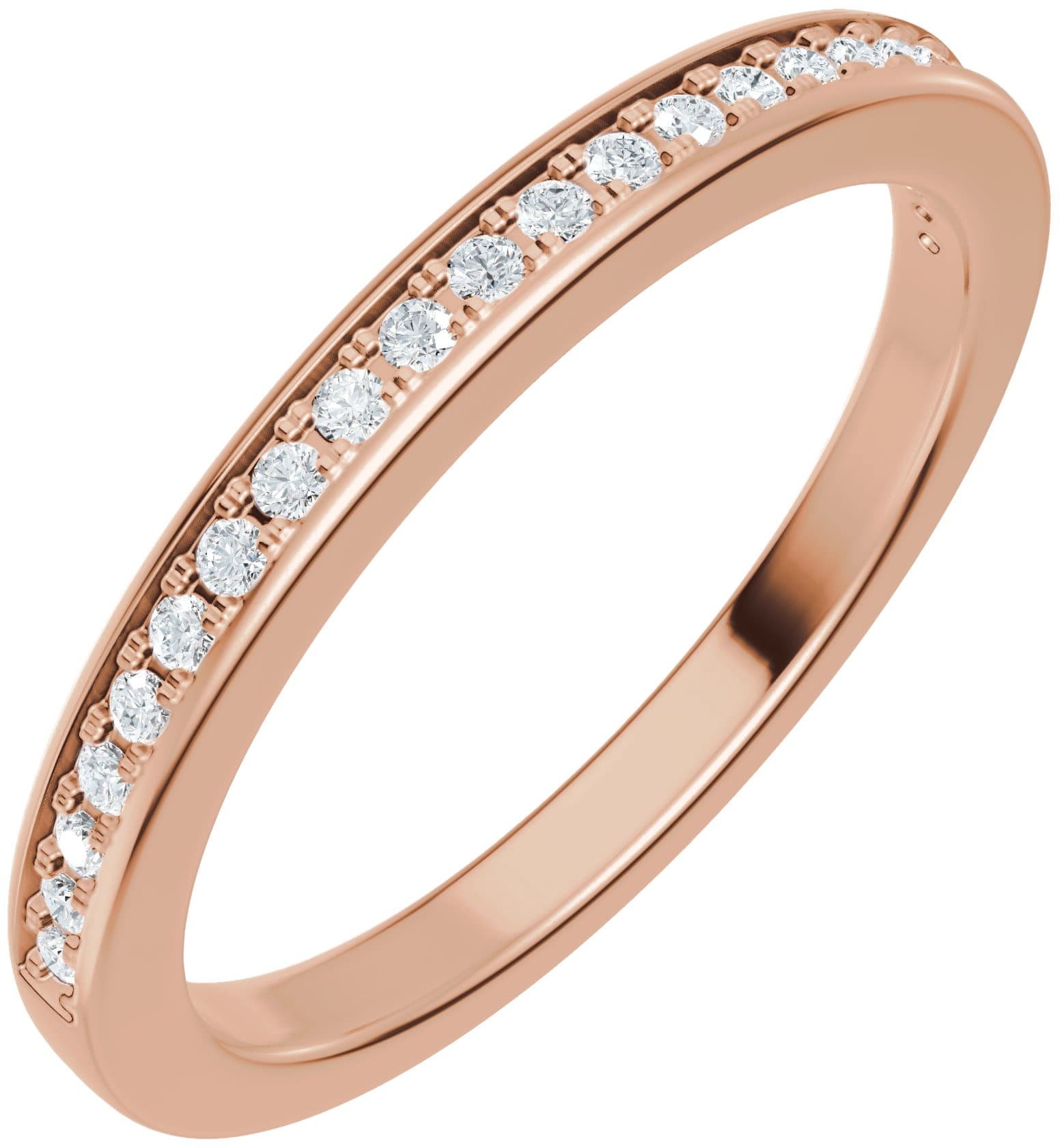 14K Rose Gold 1/6 CTW Lab-Grown Diamond Band