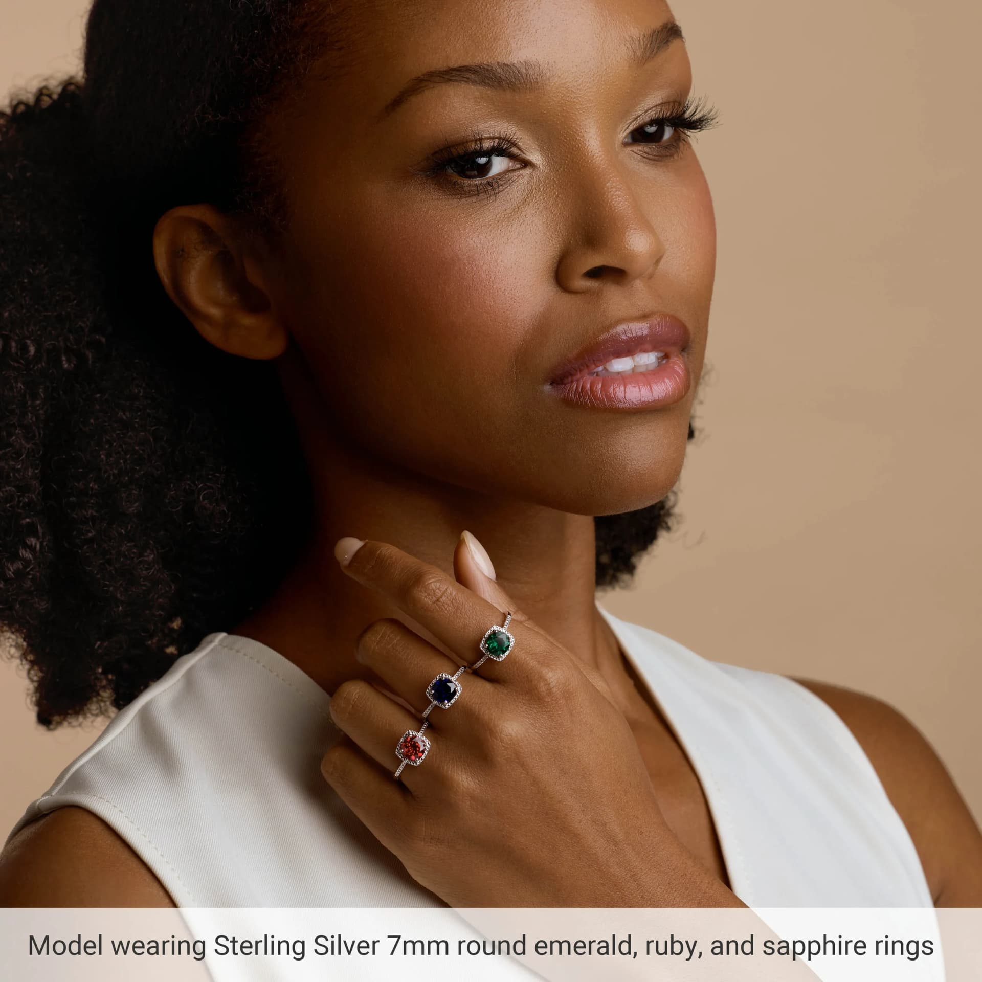 Halo-Style Birthstone Ring view 3