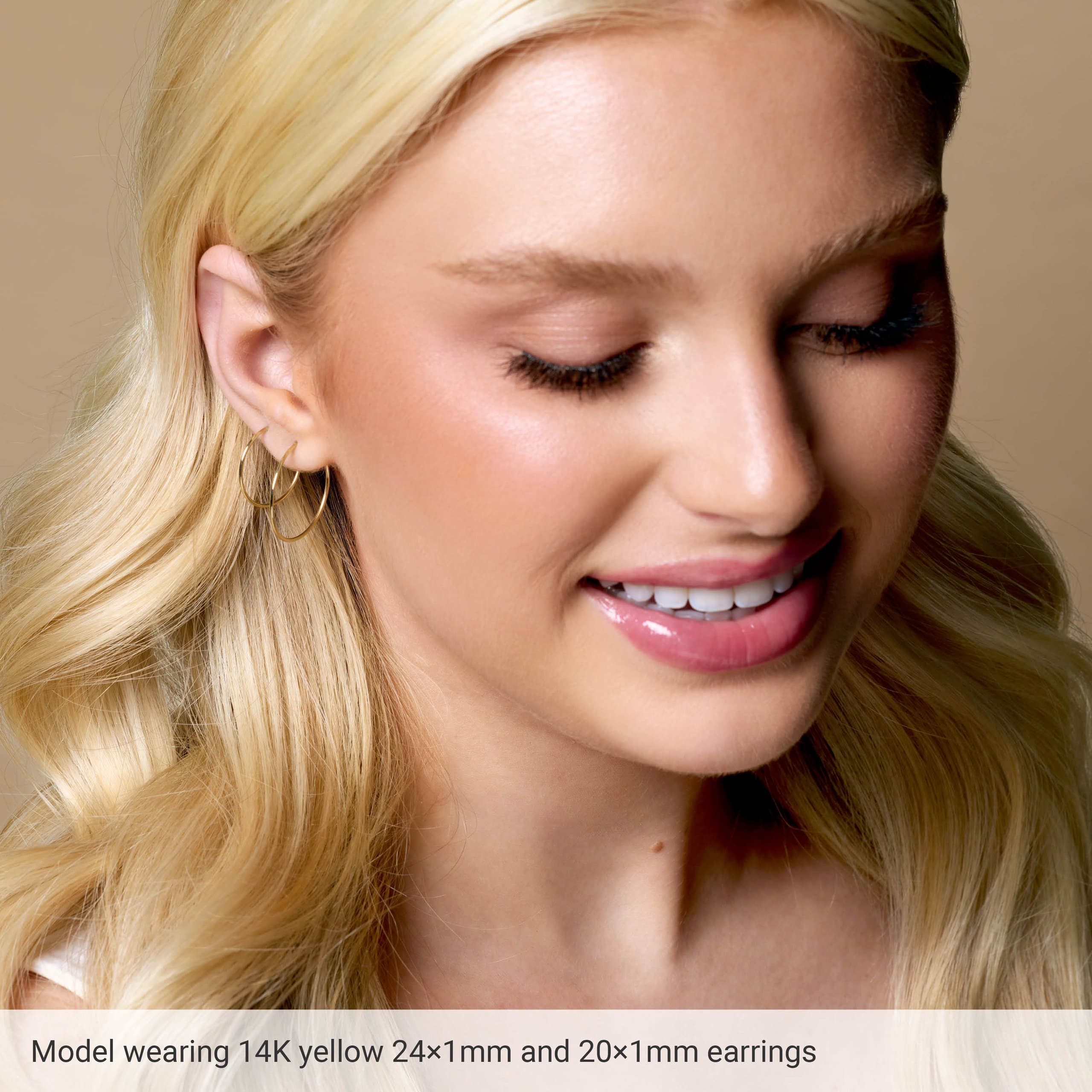 Endless Tube Hoop Earrings view 3