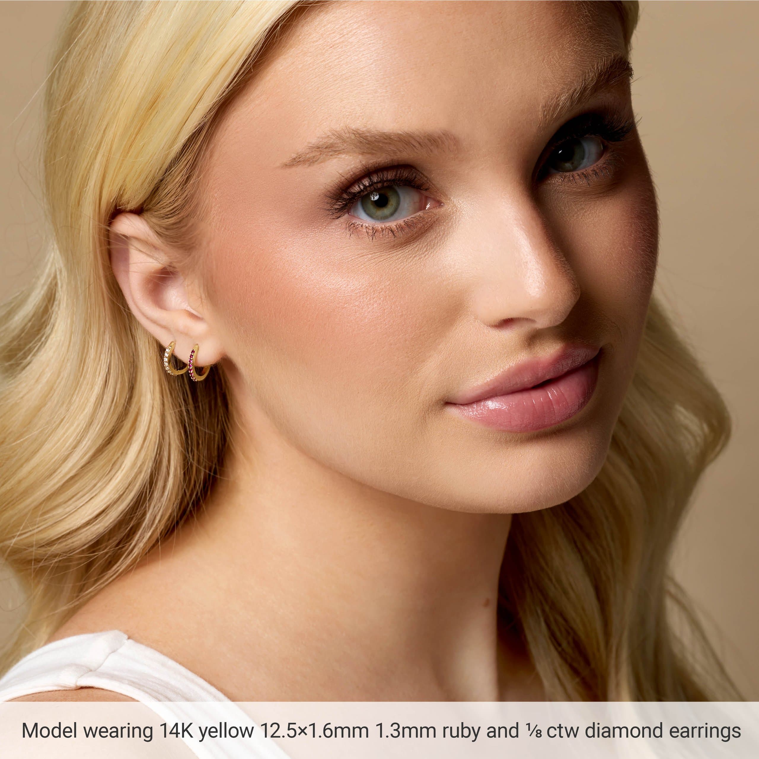 Accented Huggie Earrings view 3
