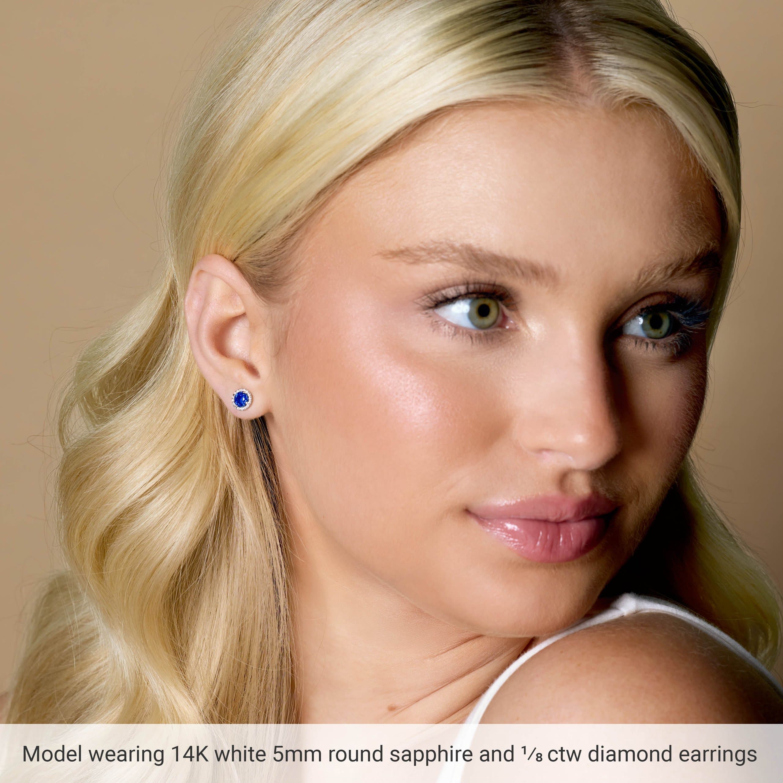 Round 4-Prong Halo-Style Earrings view 3