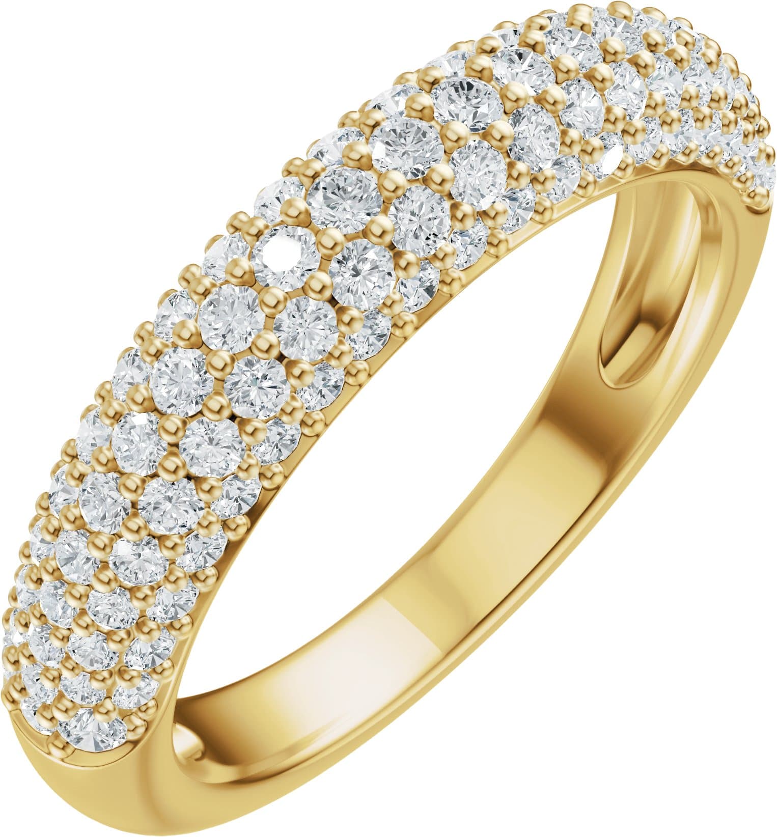 14K Rose Gold 10x8 mm Oval 1 1/4 CTW Lab-Grown Diamond Semi-Set Engagement Ring