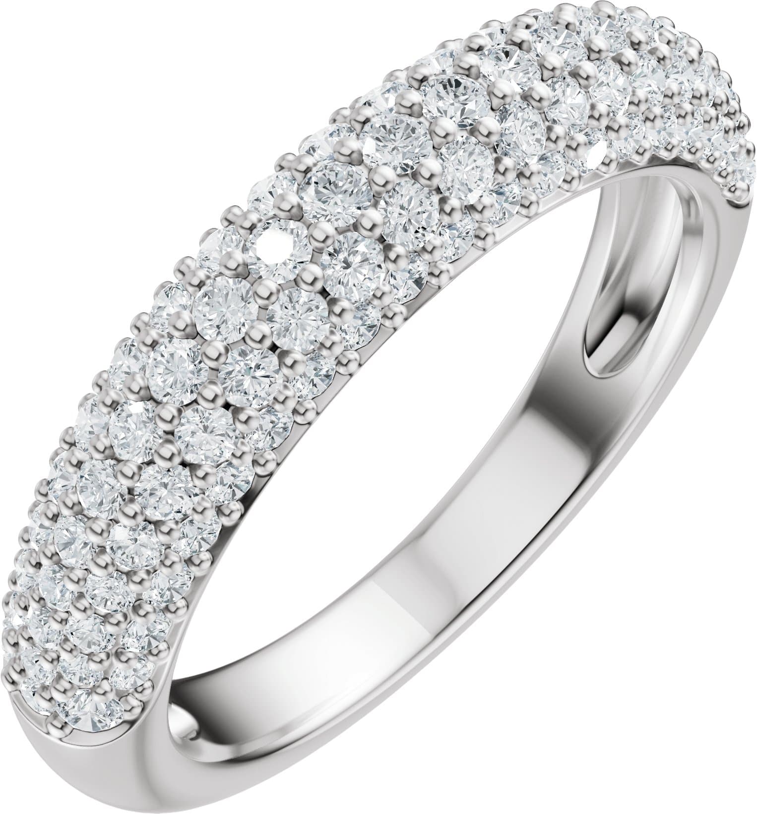 14K Rose Gold 10x8 mm Oval 1 1/4 CTW Lab-Grown Diamond Semi-Set Engagement Ring