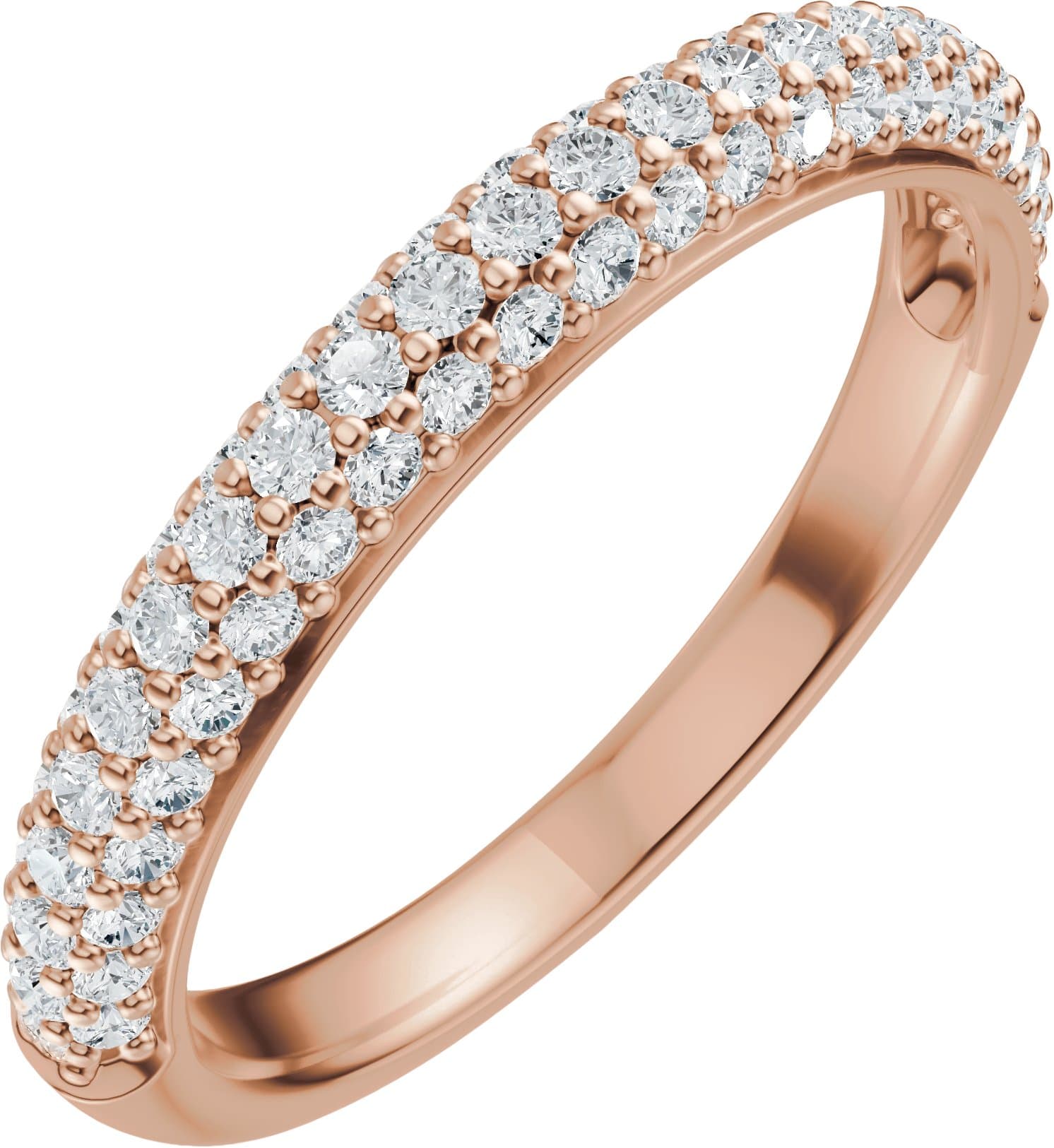 14K Rose Gold 10 8 mm Oval 1/2 CTW Lab-Grown Diamond Semi-Set Engagement Ring