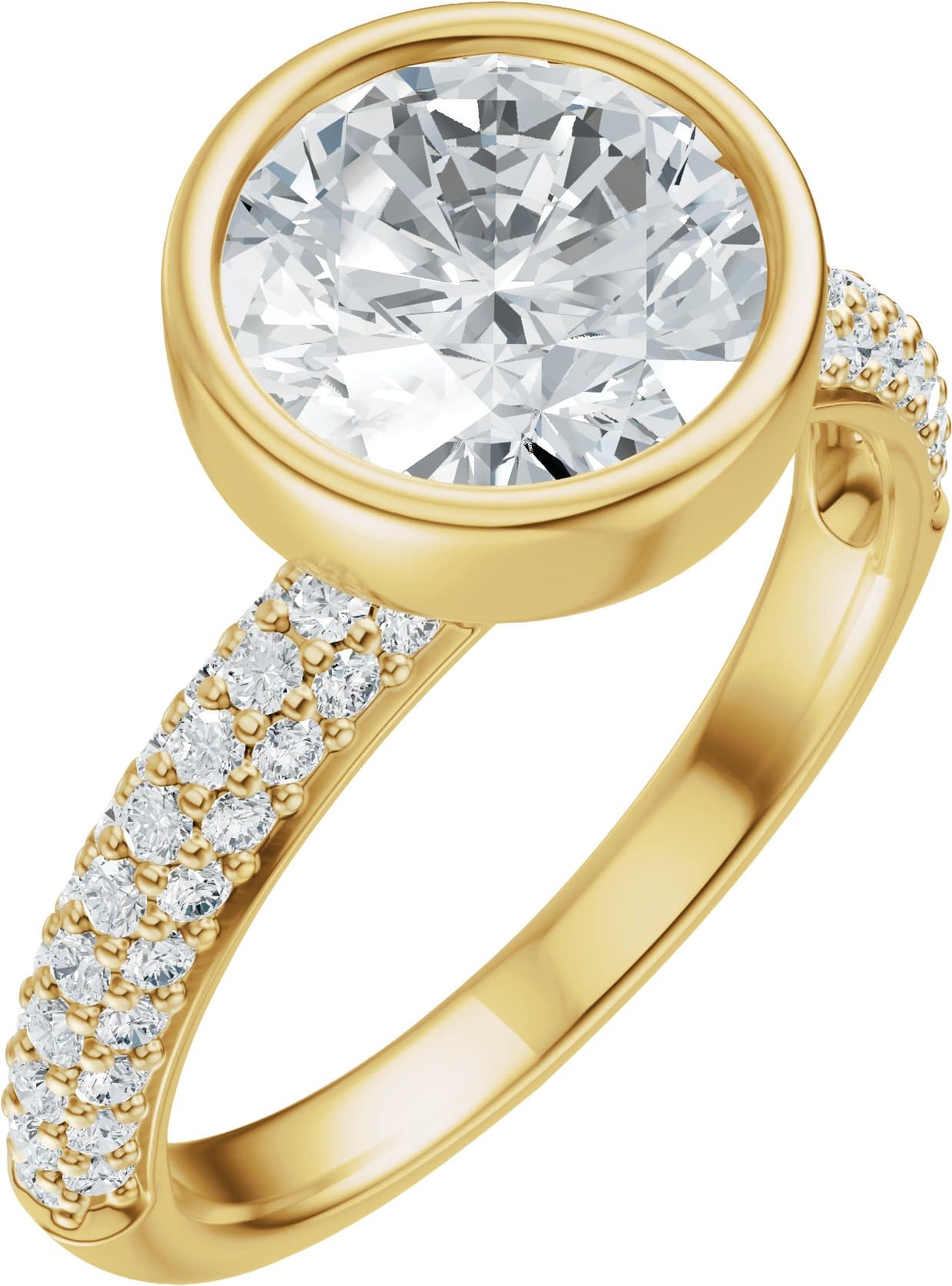 14K Rose Gold 10 8 mm Oval 1/2 CTW Lab-Grown Diamond Semi-Set Engagement Ring