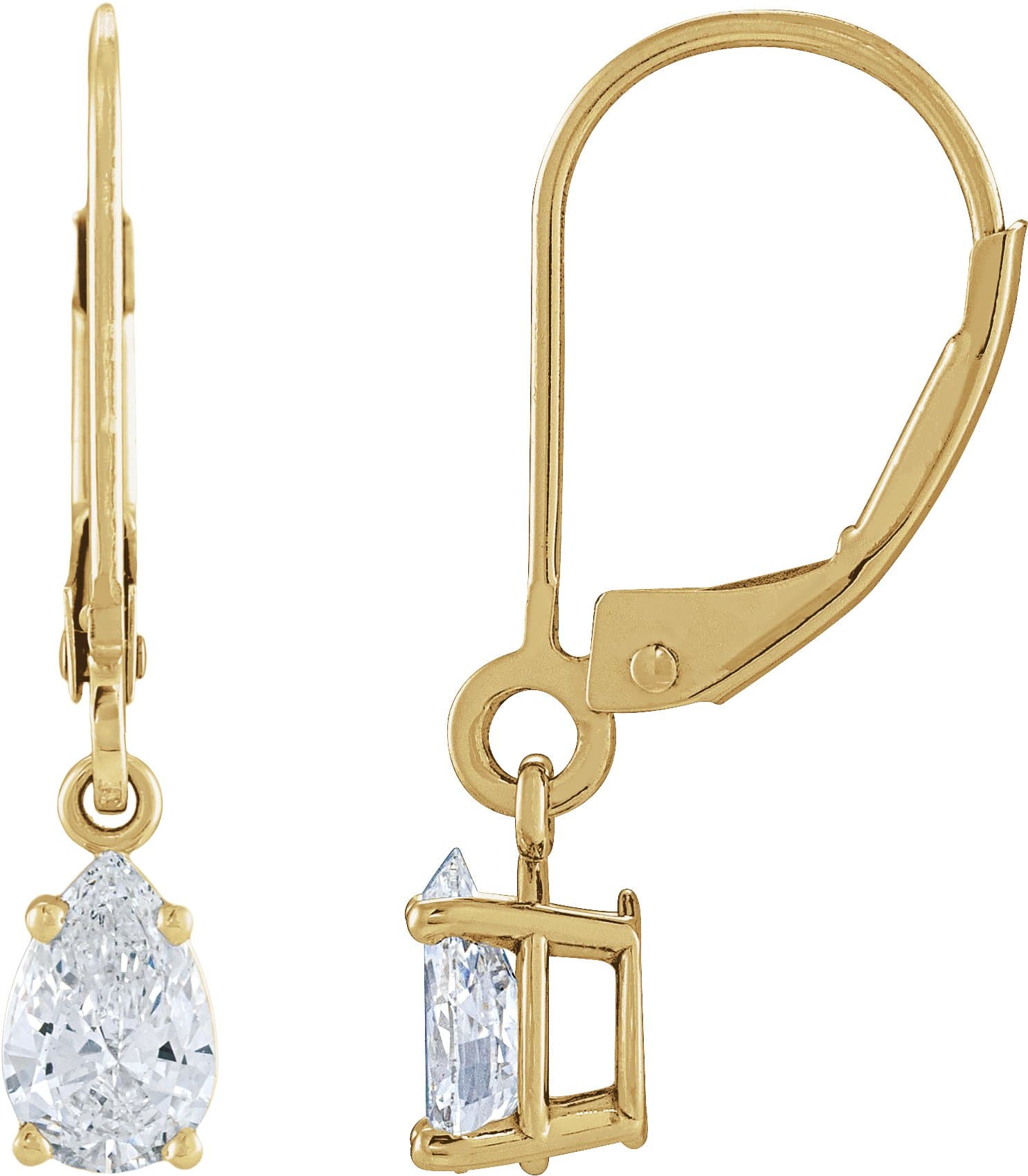 14K Rose Gold 1 1/2 CTW Lab-Grown Diamond Dangle Earrings