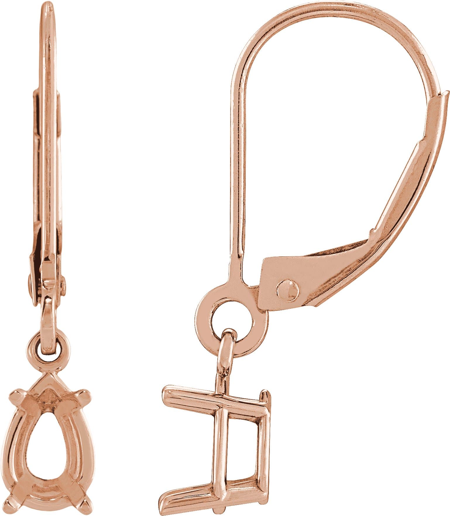 14K Rose Gold 1 1/2 CTW Lab-Grown Diamond Dangle Earrings
