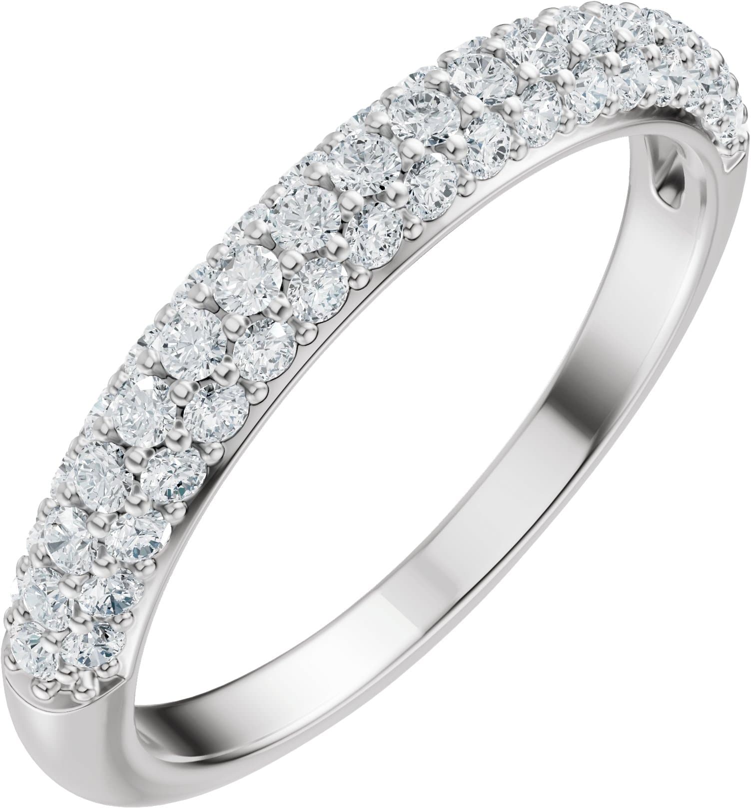 14K Rose Gold 1/2 CTW Lab-Grown Diamond Matching Band